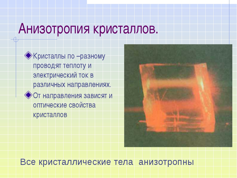 Анизотропия. Анизотропия кристаллических тел. Кристаллы анизотропия аморфные тела. Почему все Кристаллические тела анизотропны.