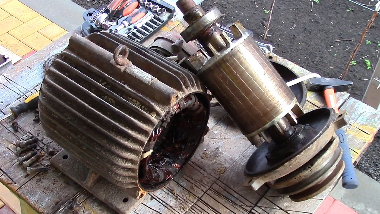 Разобрать электродвигатель: Как разобрать электродвигатель на медь .