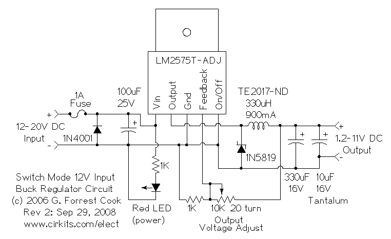 Lm2575t схема включения