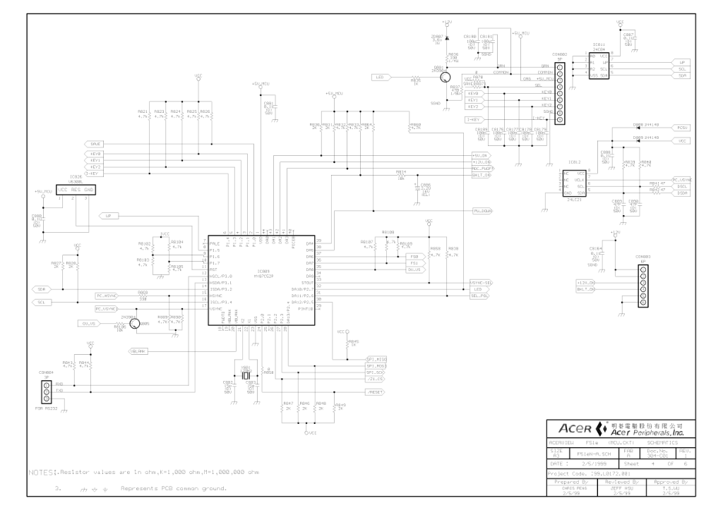 Acer x233h a схема