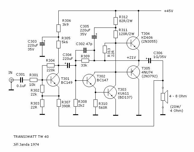 Схема усилителя мощности на транзисторах