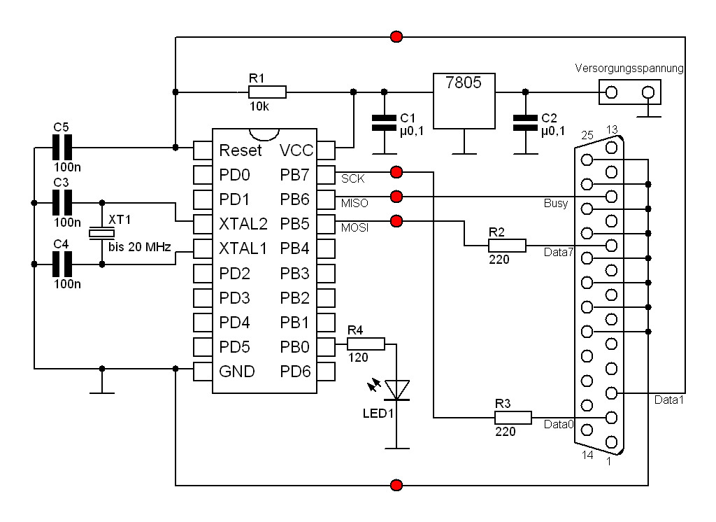 Attiny2313a pu схема