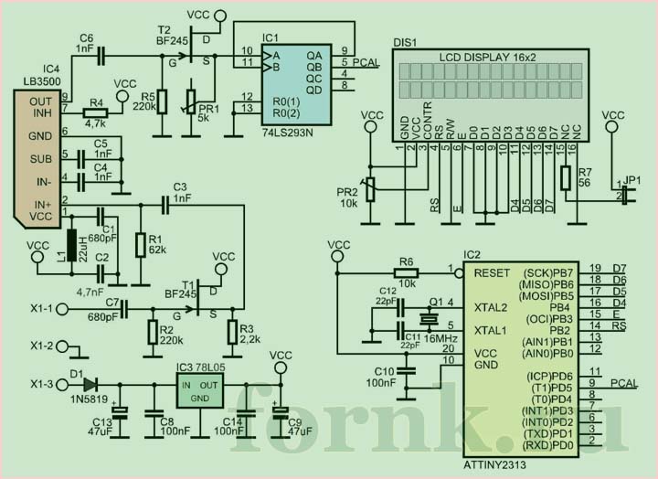 Lc7265 цифровая шкала для укв fm приемника lb3500 схема