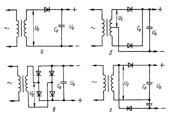 Выпрямитель с удвоением напряжения схема