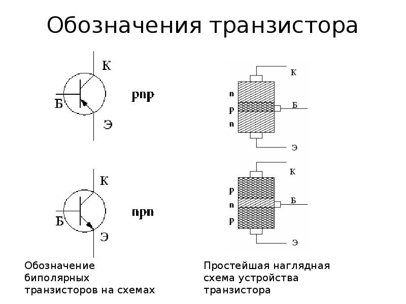 Работа транзистора в схеме