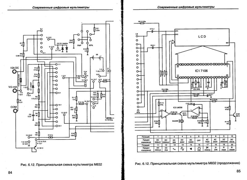 Мультиметр dt 830b схема электрическая принципиальная