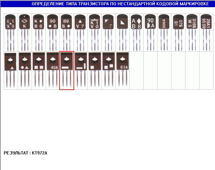 Маркировка транзисторов кт