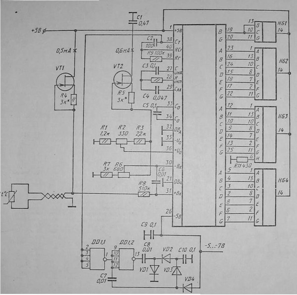 Icl7135 мультиметр схема