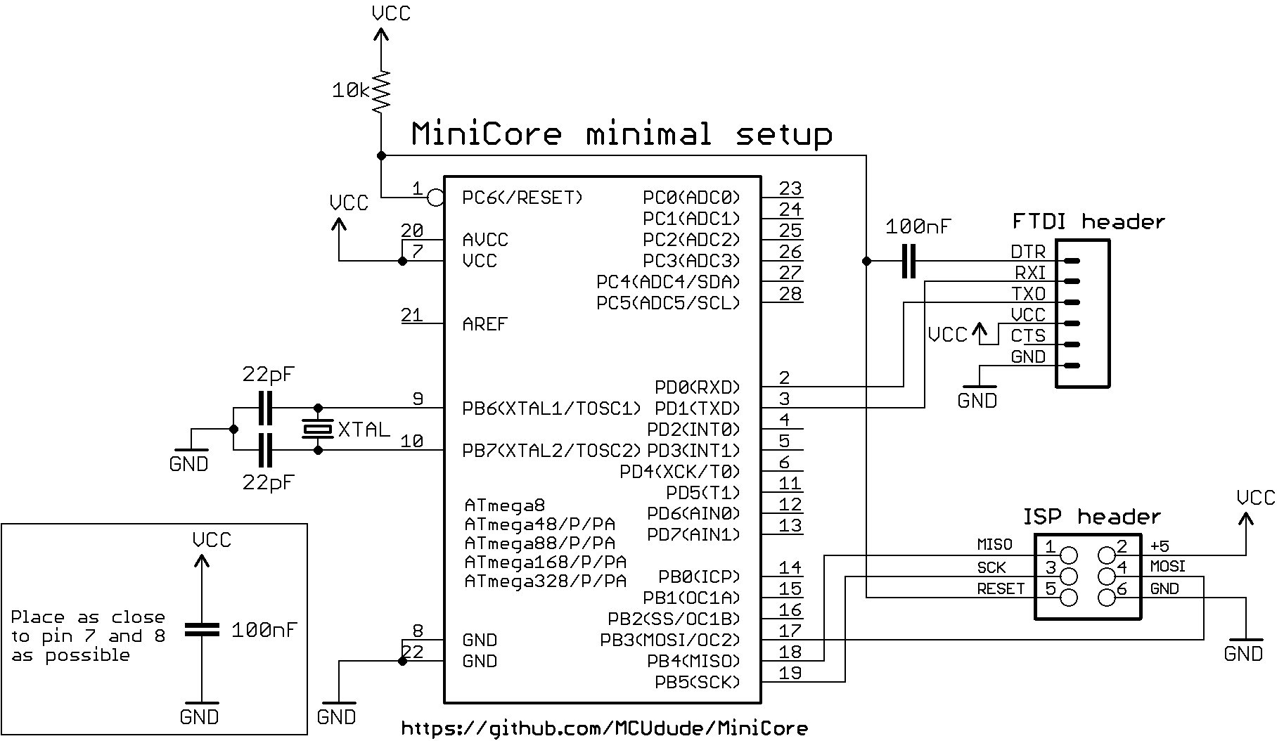 Atmega328p схема подключения