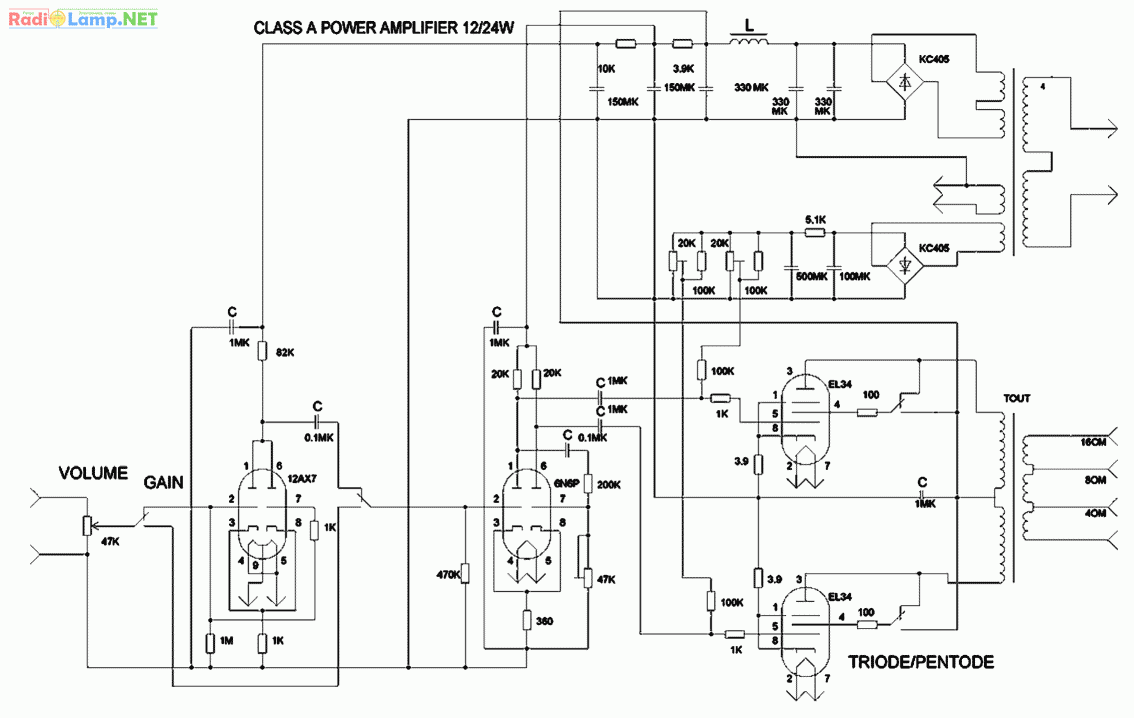 Ламповый усилитель схема на кт88 схема