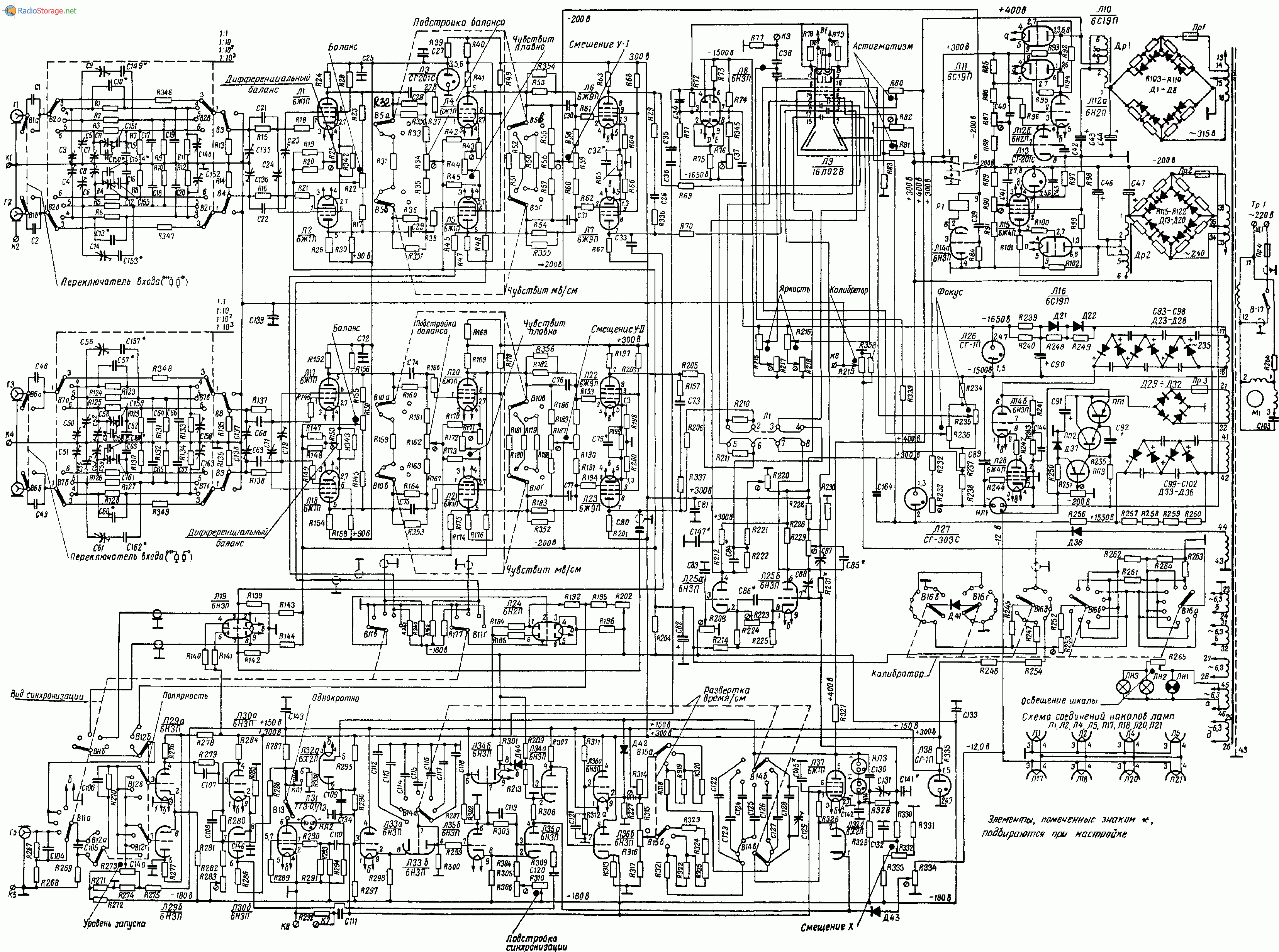 Схема осциллографа с1 65а