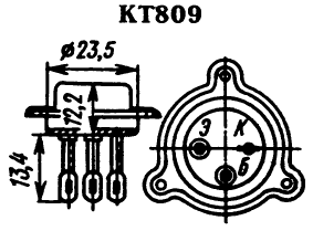 Цоколевка транзистора КТ809