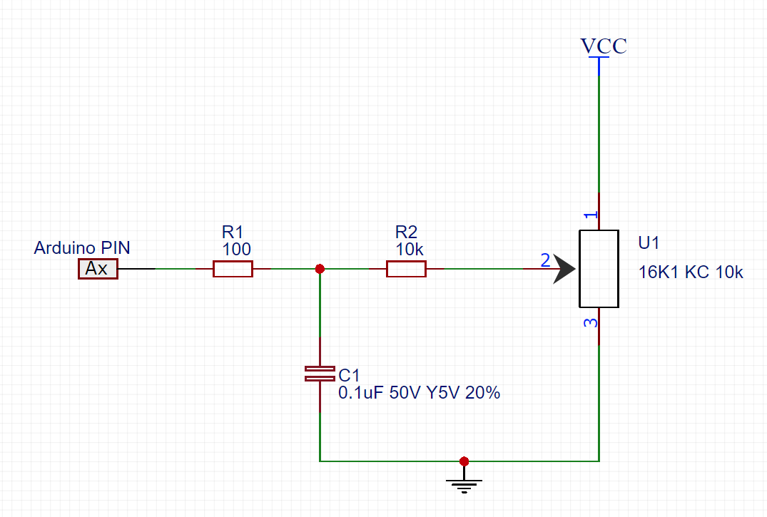 Ардуино схема подключения потенциометра