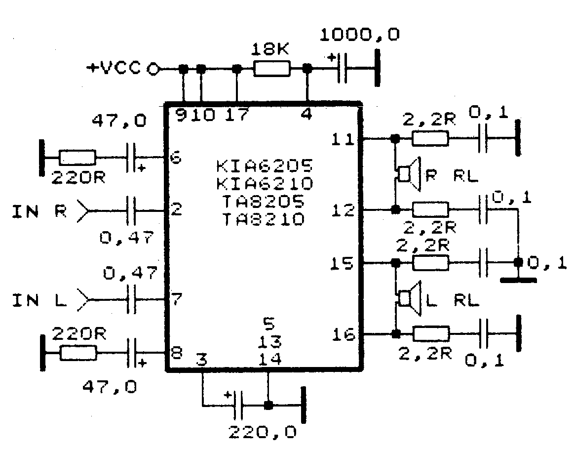 Ta8259h схема усилителя