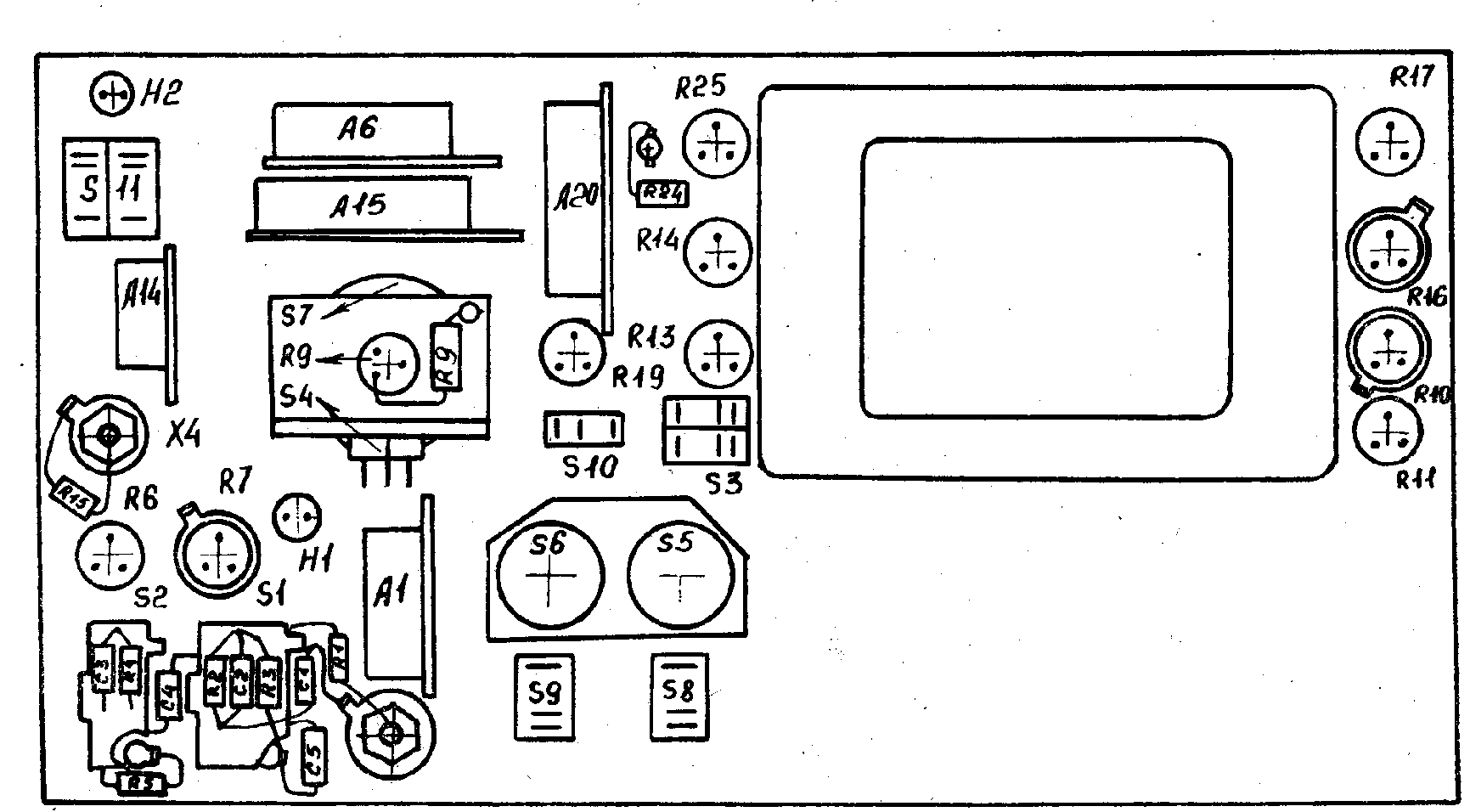 Осциллограф С1-98, схема