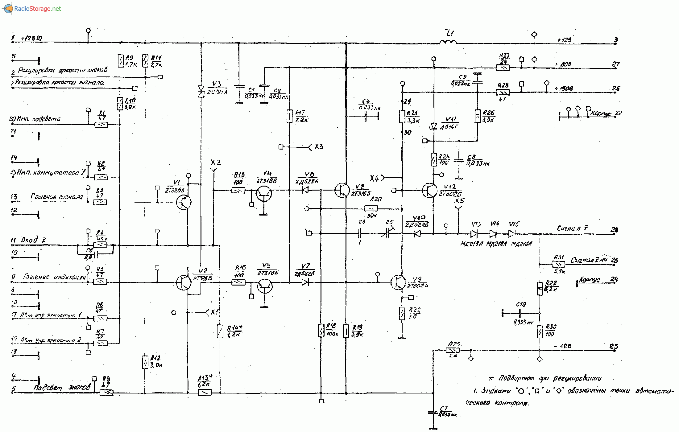 Осциллограф С1-98, схема