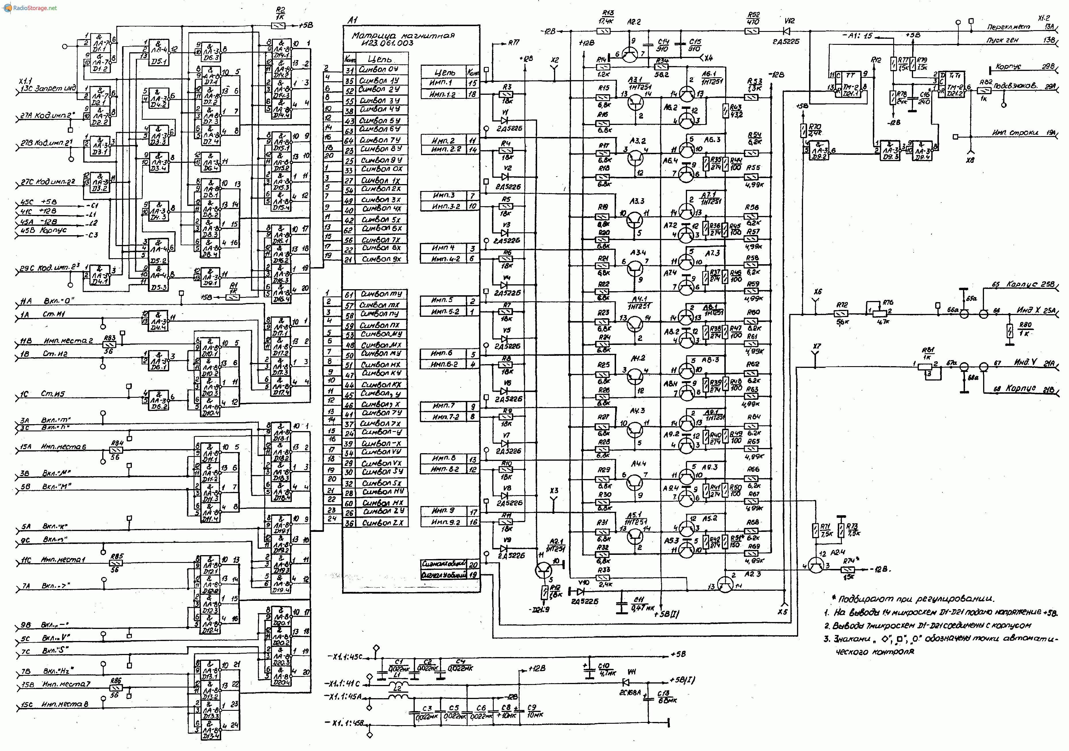 Осциллограф С1-98, схема