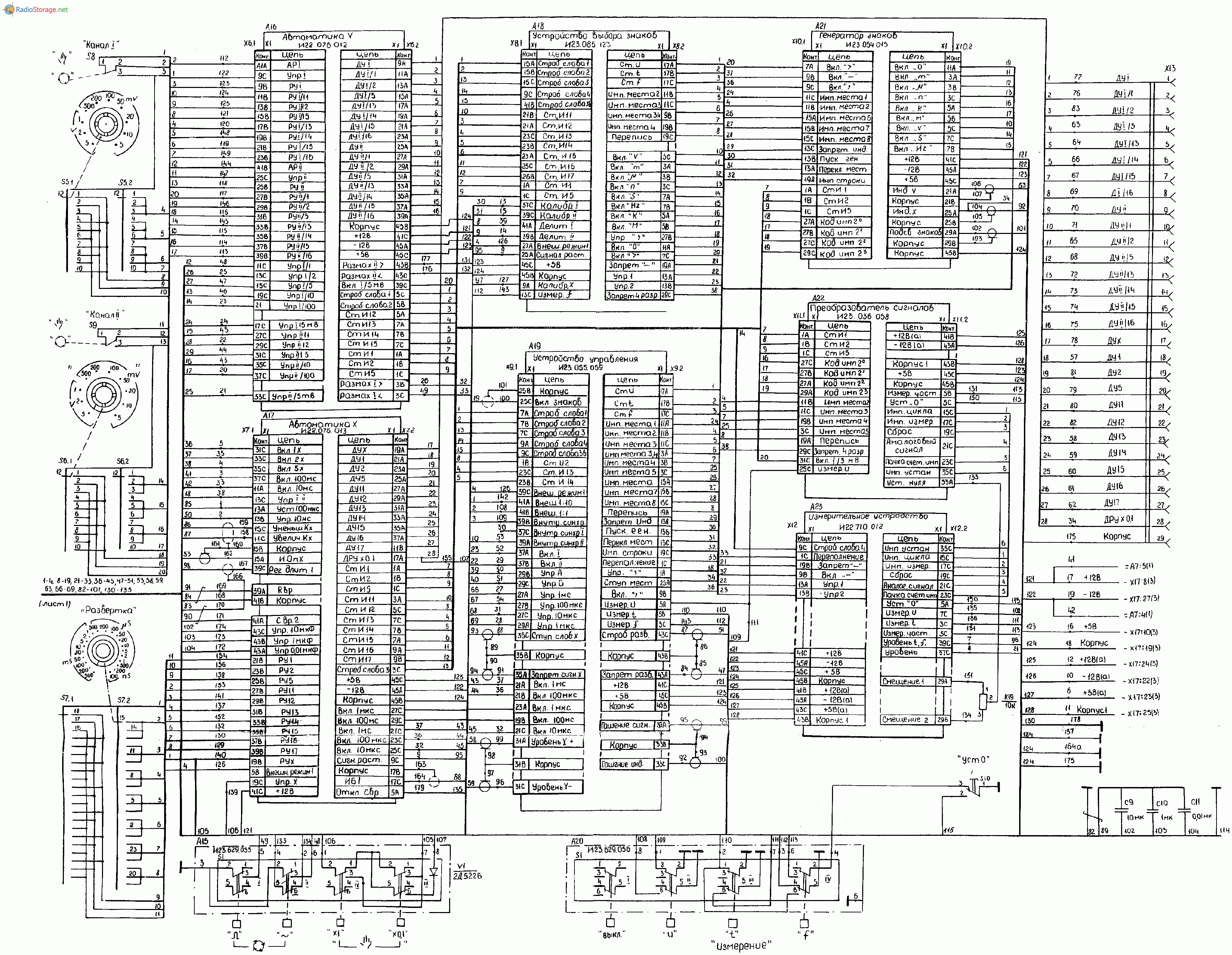 Осциллограф С1-98, схема