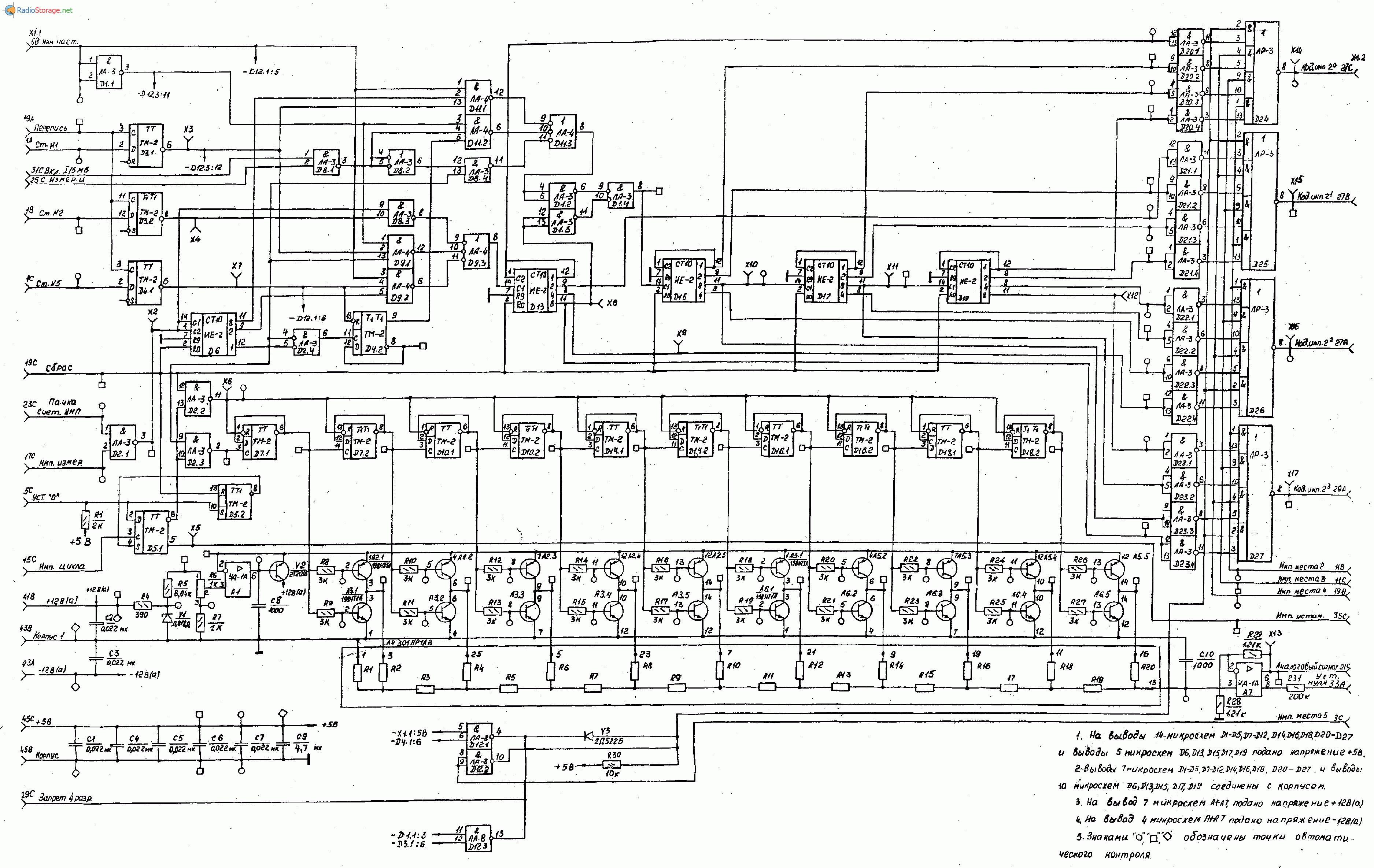 Осциллограф С1-98, схема