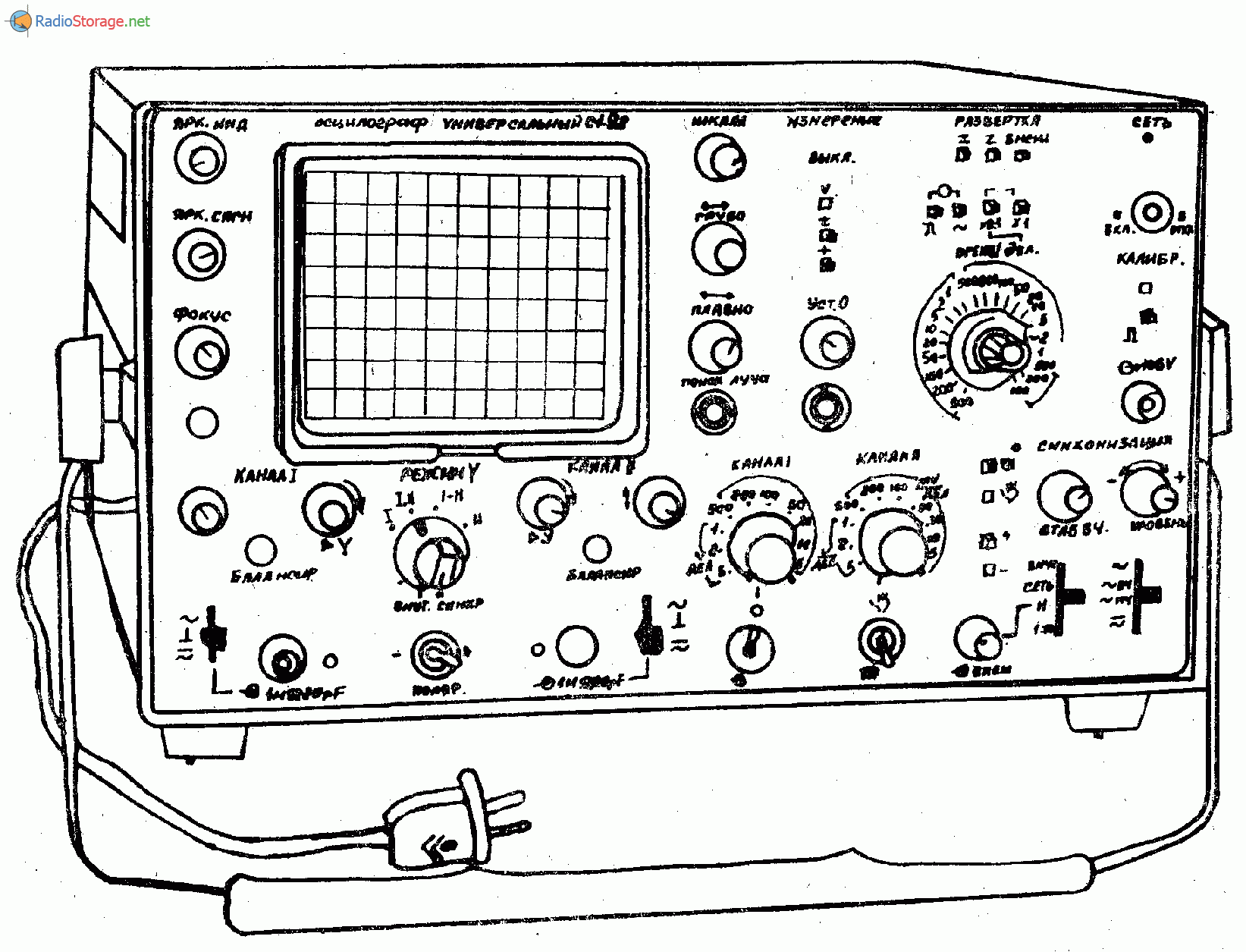 Осциллограф С1-98, схема