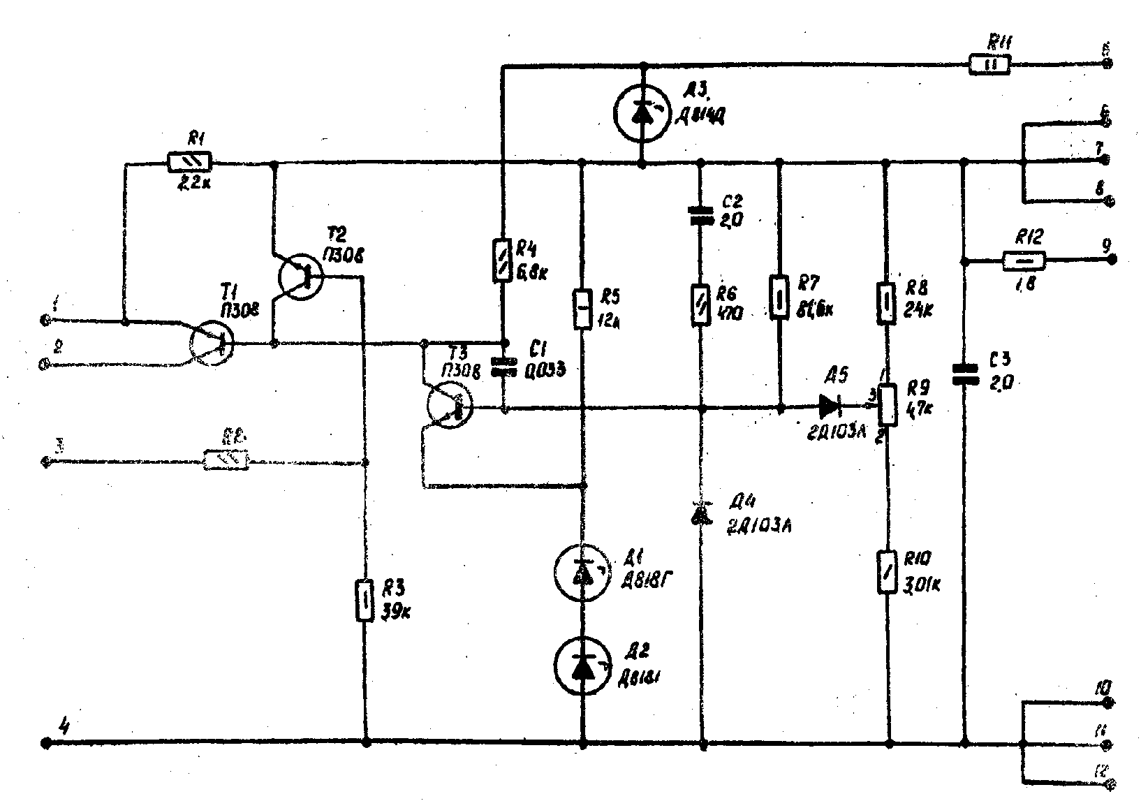 Осциллограф С1-98, схема