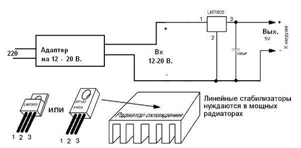 Кр142ен8б схема подключения