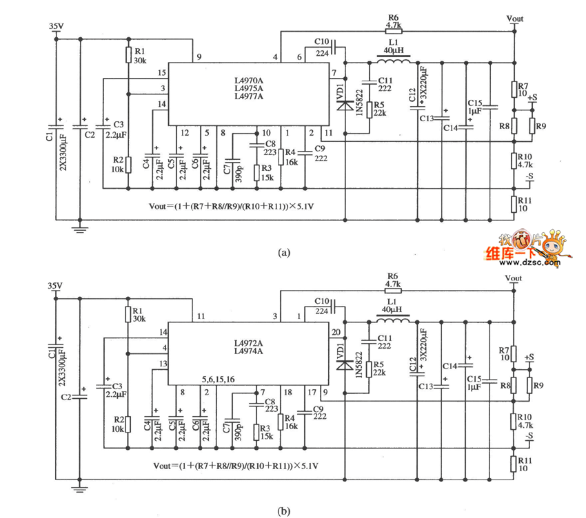 L4960 схема блока питания с линейной регулировкой