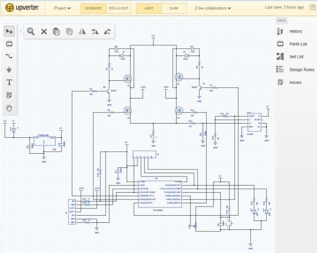 Online PCB Design and circuit simulation tools