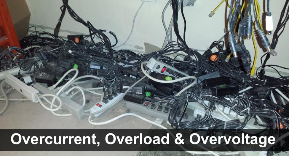 Difference Between Overcurrent, Overload and Overvoltage