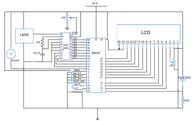 Digital Clock Circuit Diagram