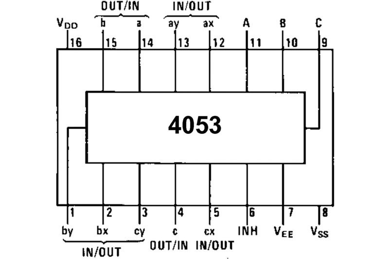 Hc4053 схема включения