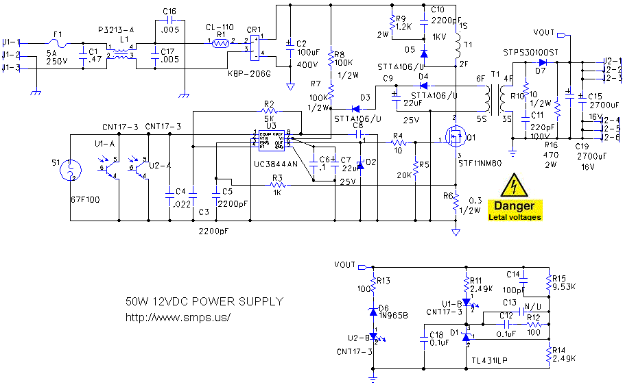 Power Supply Schematic 12V