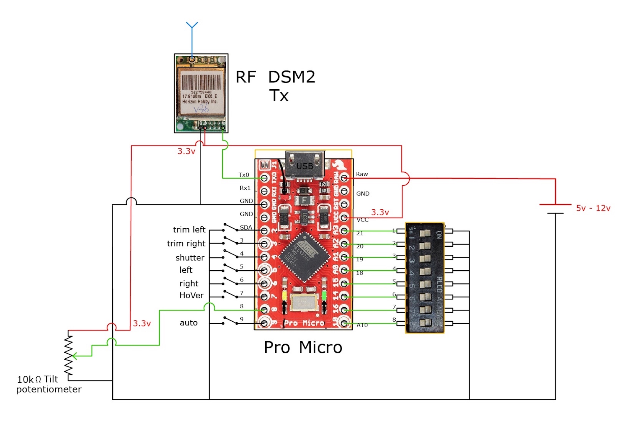 Arduino pro micro схема подключения